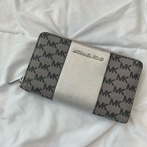 Michael Kors Silver Monogram Wallet